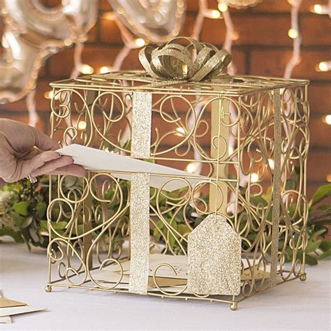 metal wedding gift card box|Amazon.com: Wedding Cards Box.